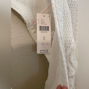 NWT Anthropologie Deep-V Beaded Mini Dress S - bridal/bachelorette!